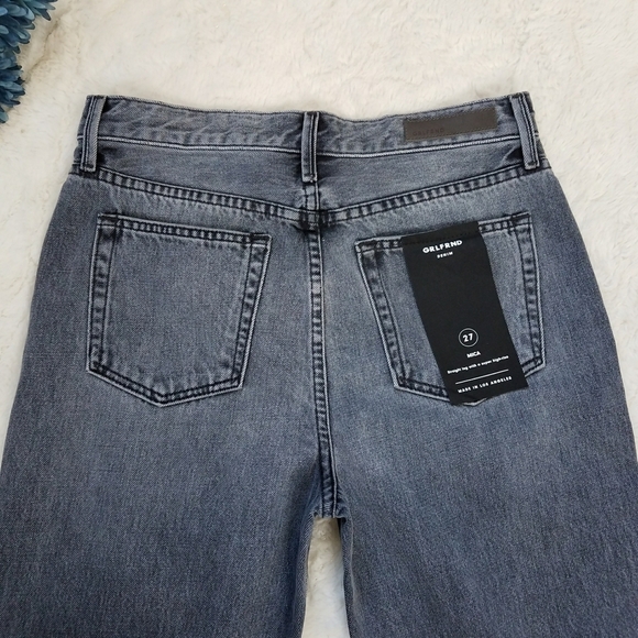 GRLFRND Mica High-Rise Straight-Leg Jeans in Black Smoke - Picture 8 of 12